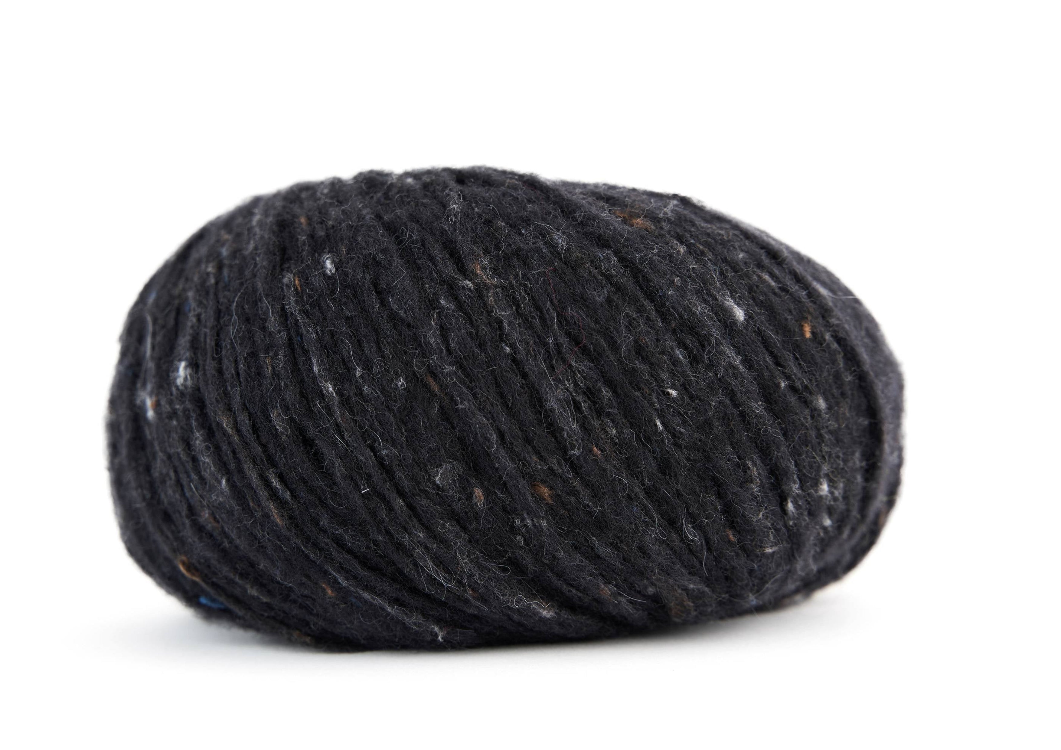 ROWAN FELTED TWEED SOFT hochwertiges Garn mit Merinowolle, Alpaka und Tweed-Sprenkel, perfekte Wolle zum Stricken und Häkeln für Pullover, Jacken, Schals und Mützen, FARBE: Black 10019