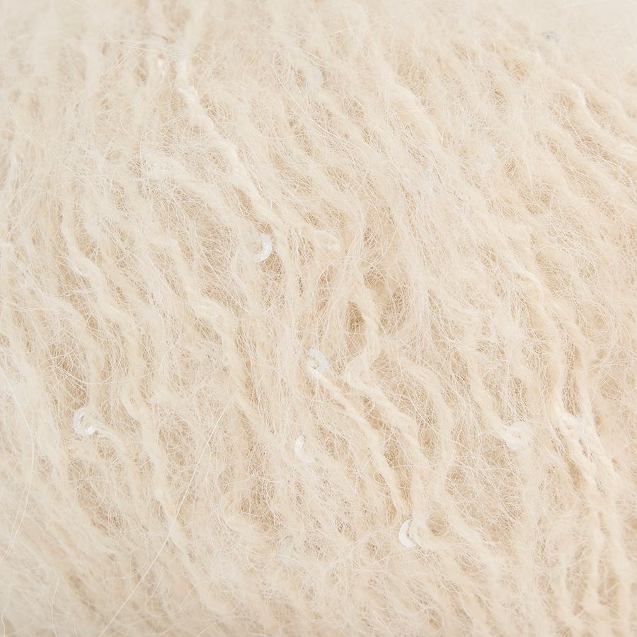 ROWAN ALPACA SPARKLE Wolle zum Stricken mit 23 % Alpaka, 23 % Wolle, 22 % Baumwolle und 32 % Polyester für warme und luxuriöse Strickmode, FARBE: Almond 10020