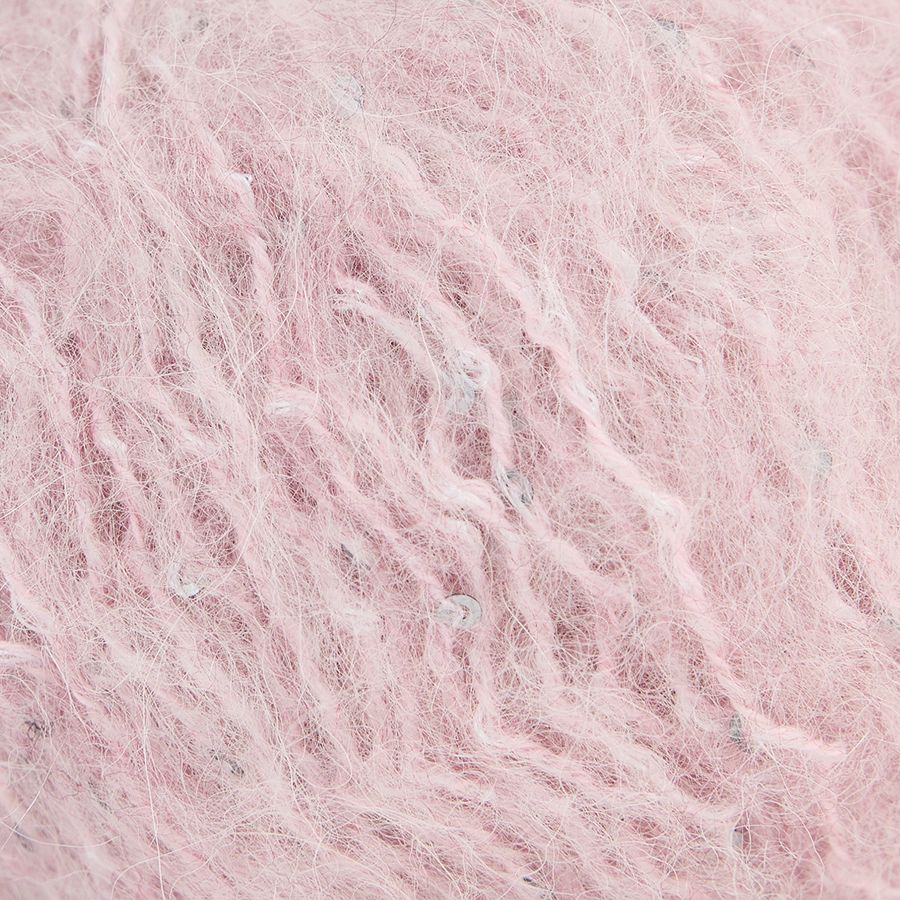 ROWAN ALPACA SPARKLE Strickgarn 50 g 95 m mit 23 % Alpaka, 23 % Wolle, 22 % Baumwolle und 32 % Polyester für Stricknadeln 6 mm, FARBE: Ballet Slipper 10022