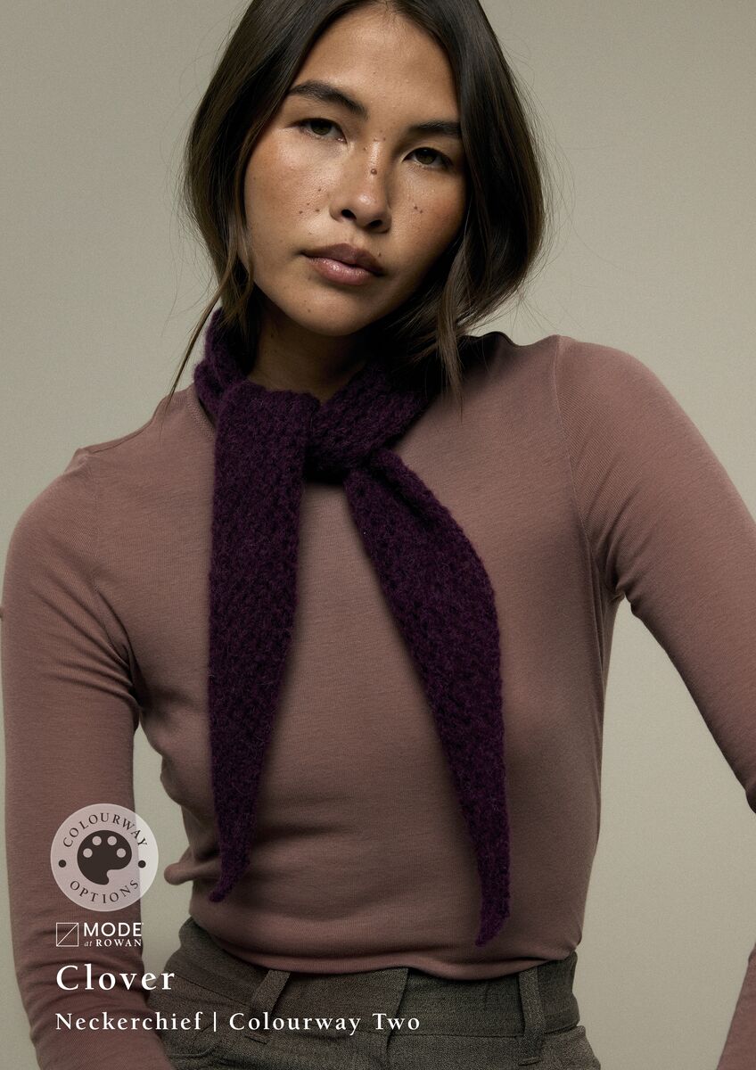 CLOVER NECKERCHIEF | MODE at ROWAN | ALPACA HAZE