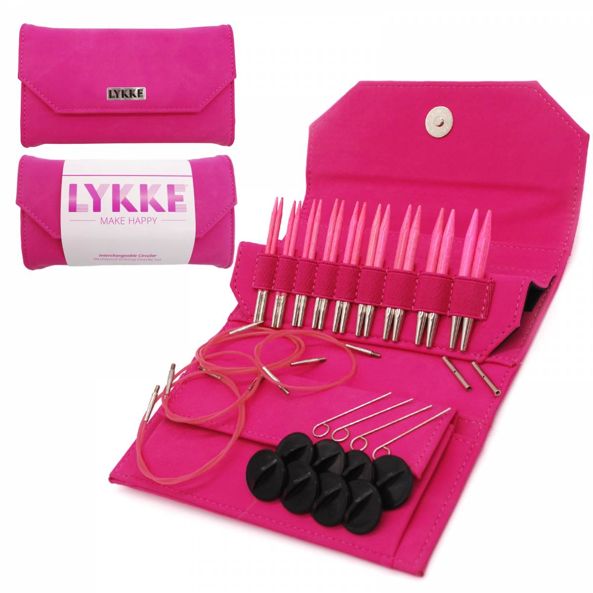RUNDSTRICKNADEL SET 3,5" | 9 cm | BLUSH | MAGENTA DENIM