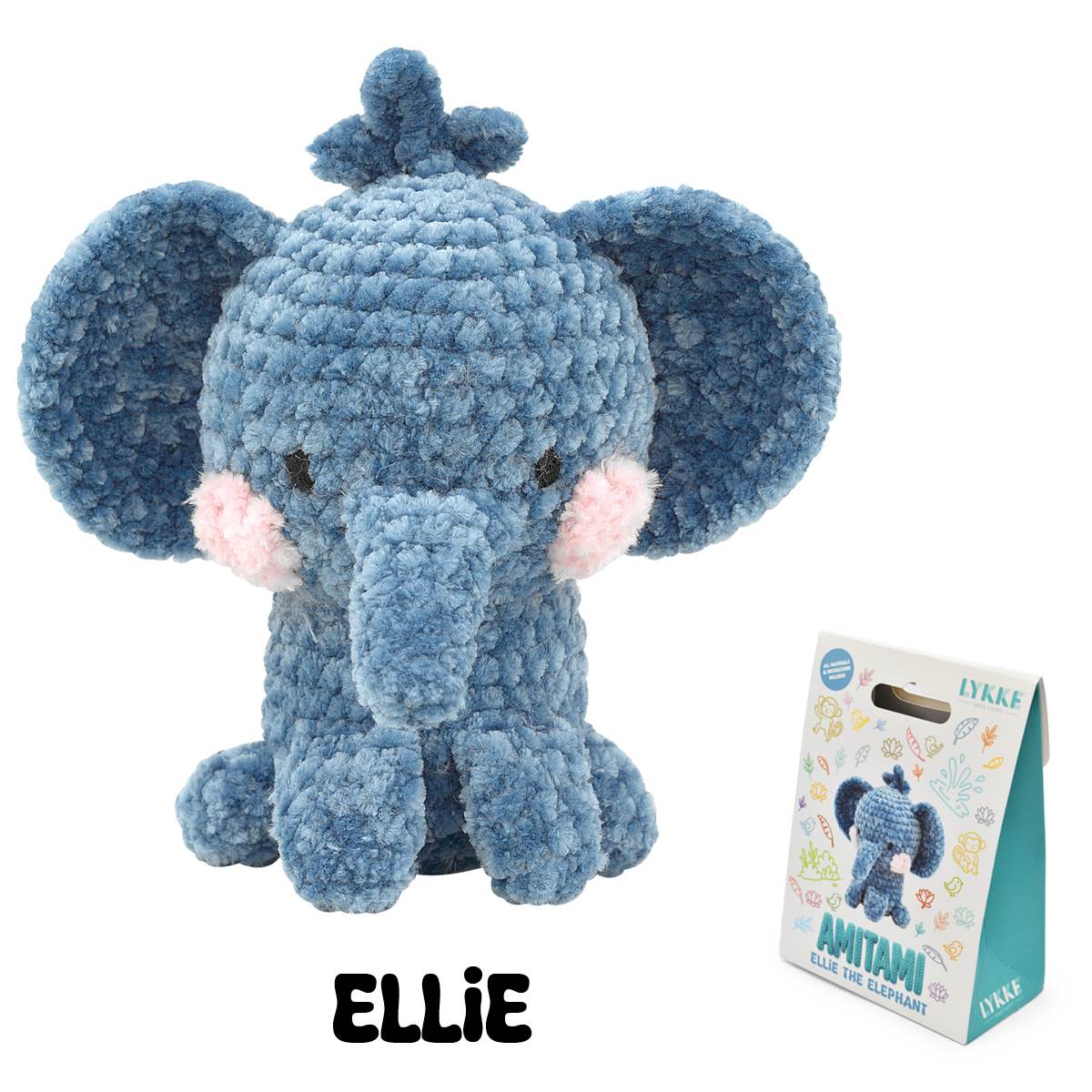 LYKKE AMITAMI ELLIE der Elefant AMIGURUMI HÄKELSET