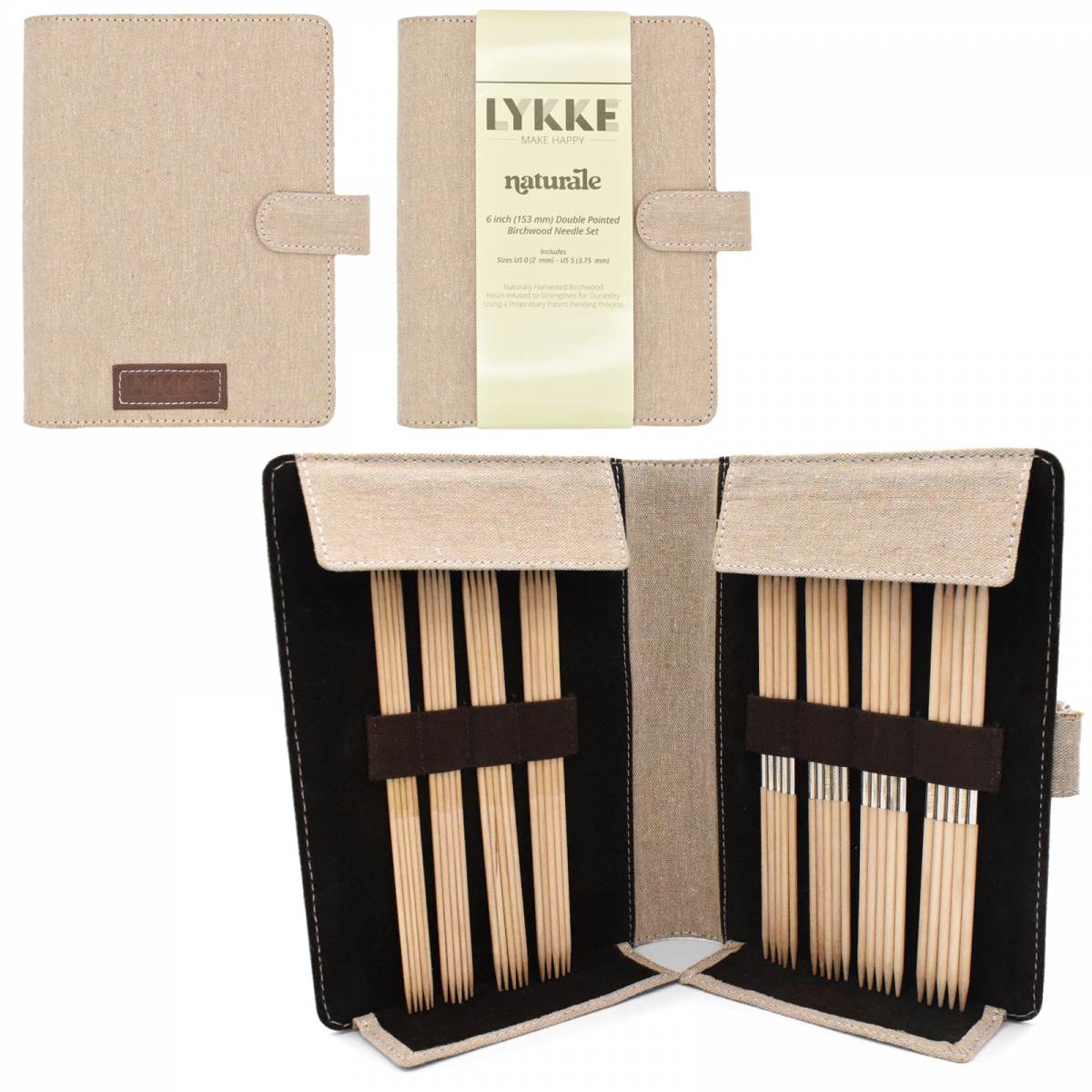 NADELSPIEL SET 6" | 15 cm | NATURALE | BEIGE JUTE CANVAS