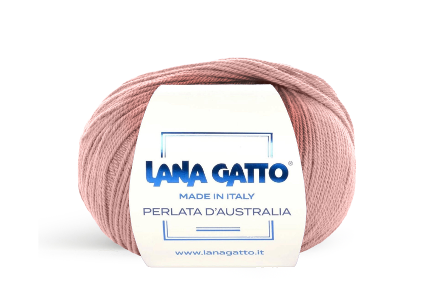 Lana Gatto Perlata d'Australia 14393 - Weiches 100% Virgin Merino Wolle. Perfekt für Zopf- und Lochmuster, Pullover und Schals