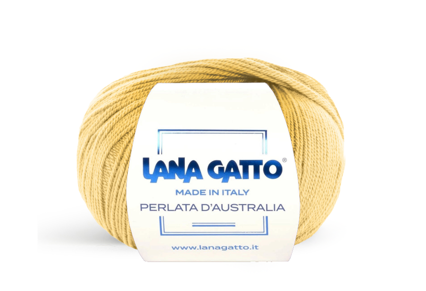Lana Gatto Perlata d'Australia 14485 - Weiches 100% Virgin Merino Wolle. Perfekt für Zopf- und Lochmuster, Pullover und Schals