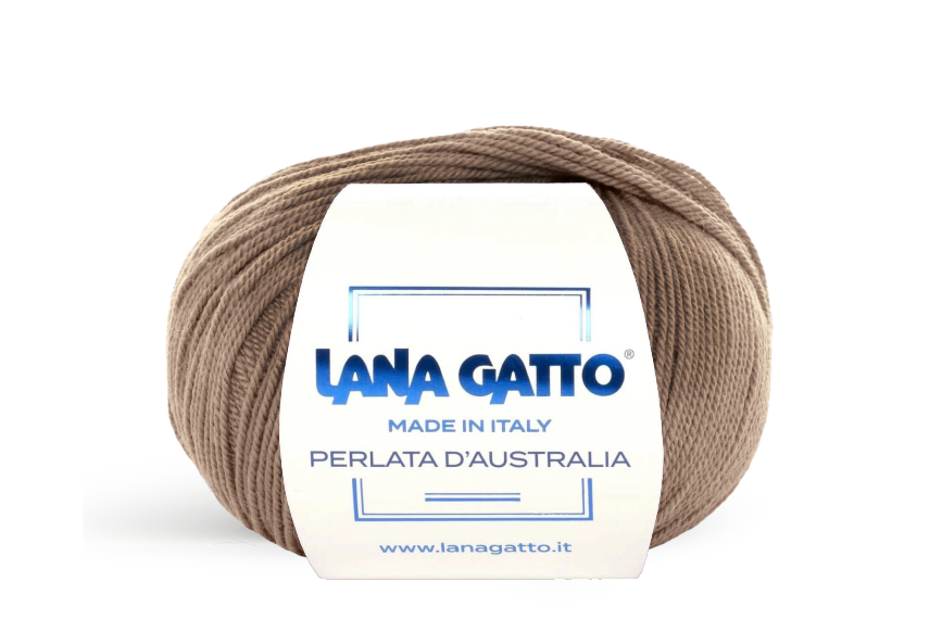 Lana Gatto Perlata d'Australia 14749 - Weiches 100% Virgin Merino Wolle. Perfekt für Zopf- und Lochmuster, Pullover und Schals