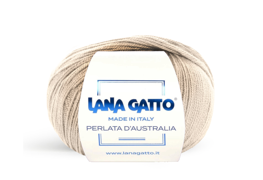 Lana Gatto Perlata d'Australia 6953 - Weiches 100% Virgin Merino Wolle. Perfekt für Zopf- und Lochmuster, Pullover und Schals