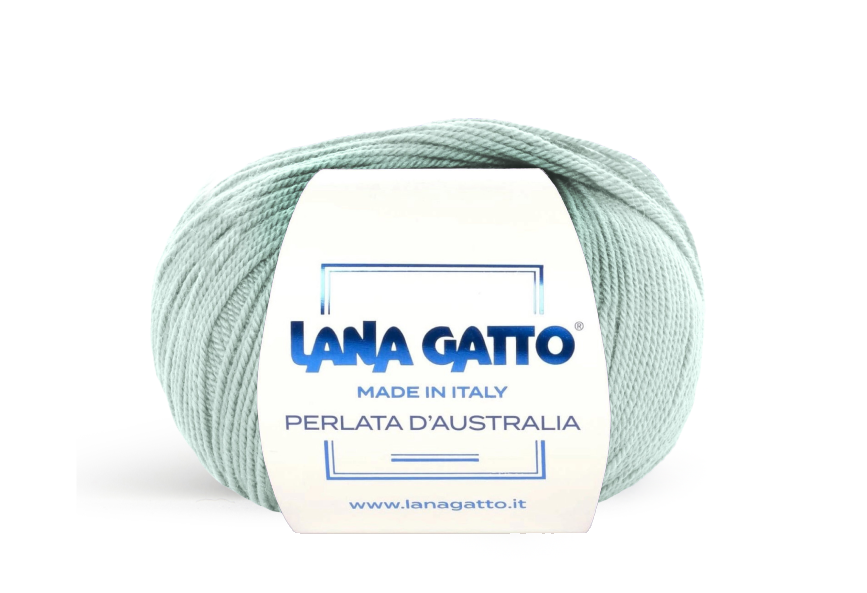 Lana Gatto Perlata d'Australia 8001 - Weiches 100% Virgin Merino Wolle. Perfekt für Zopf- und Lochmuster, Pullover und Schals