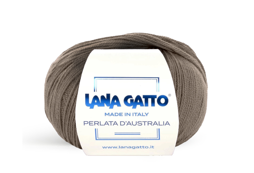 Lana Gatto Perlata d'Australia 8402 - Weiches 100% Virgin Merino Wolle. Perfekt für Zopf- und Lochmuster, Pullover und Schals