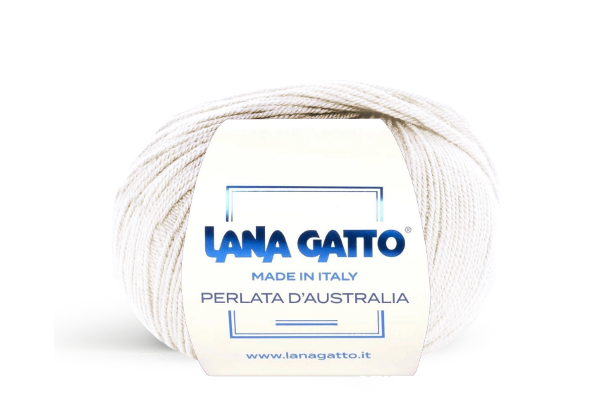 Lana Gatto Perlata d'Australia 978 - Weiches 100% Virgin Merino Wolle. Perfekt für Zopf- und Lochmuster, Pullover und Schals