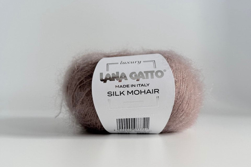 Lana Gatto Silk Mohair 14044 - Weiches Luxus Strickgarn aus Super Kid Mohair und Seide. Ideal für luftige Spitzen- und Strickprojekte.