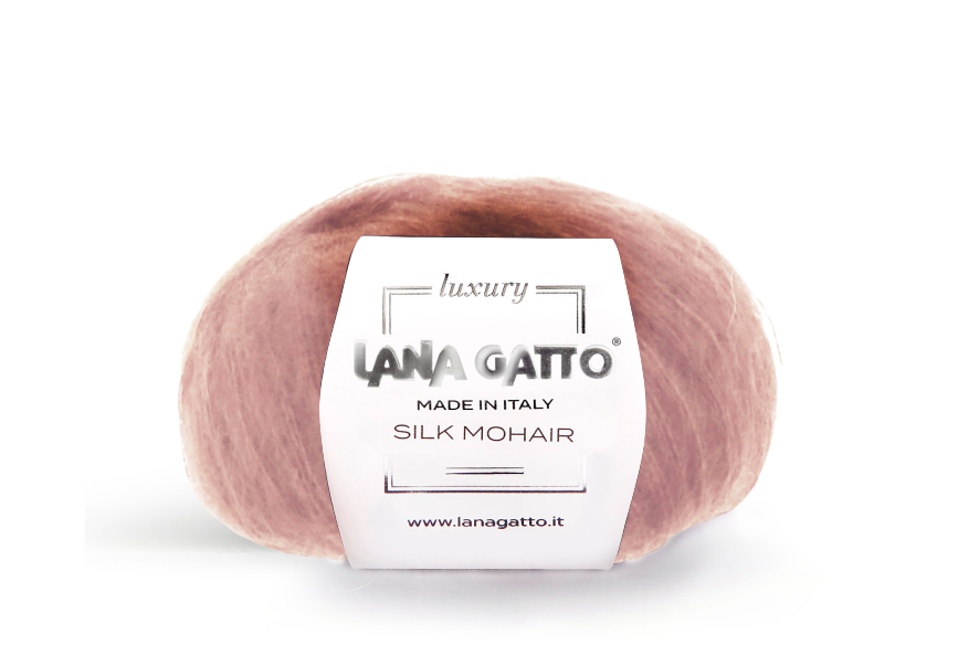 Lana Gatto Silk Mohair 14393 - Weiches Luxus Strickgarn aus Super Kid Mohair und Seide. Ideal für luftige Spitzen- und Strickprojekte.