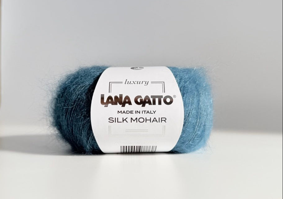 Lana Gatto Silk Mohair 14527 - Weiches Luxus Strickgarn aus Super Kid Mohair und Seide. Ideal für luftige Spitzen- und Strickprojekte.