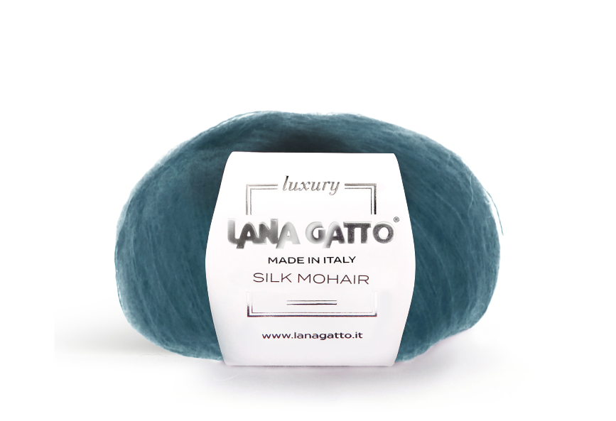 Lana Gatto Silk Mohair 14527 - Weiches Luxus Strickgarn aus Super Kid Mohair und Seide. Ideal für luftige Spitzen- und Strickprojekte.