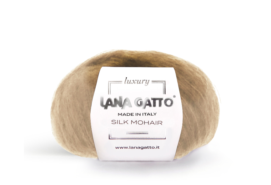 Lana Gatto Silk Mohair 30139 - Weiches Luxus Strickgarn aus Super Kid Mohair und Seide. Ideal für luftige Spitzen- und Strickprojekte.