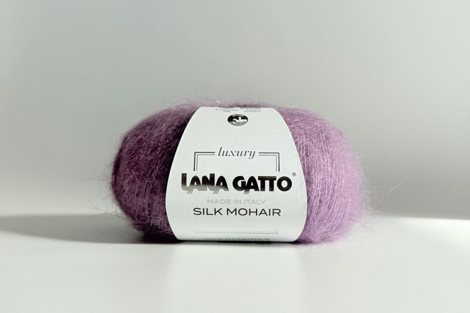 Lana Gatto Silk Mohair 30140 - Weiches Luxus Strickgarn aus Super Kid Mohair und Seide. Ideal für luftige Spitzen- und Strickprojekte.