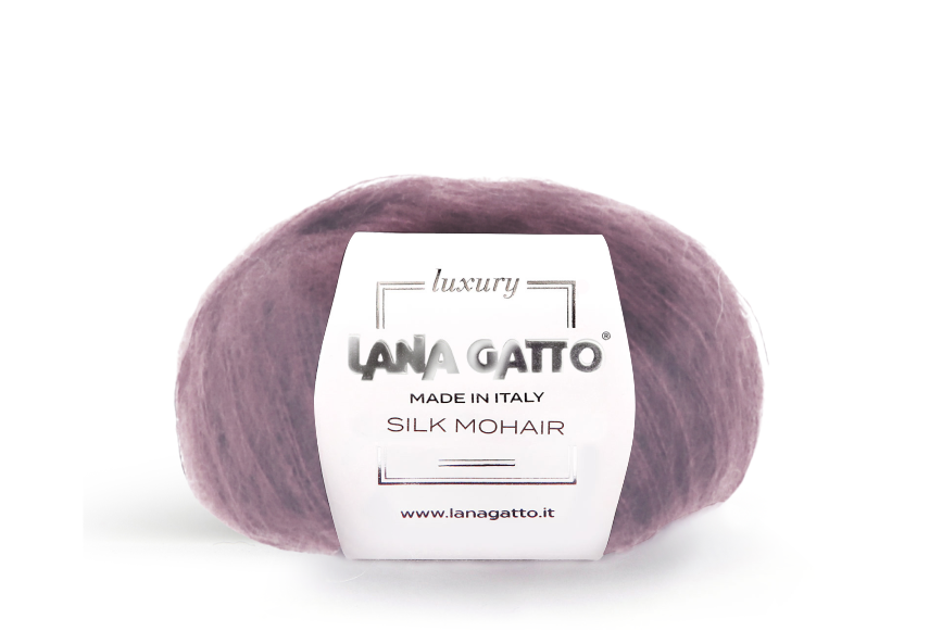 Lana Gatto Silk Mohair 30140 - Weiches Luxus Strickgarn aus Super Kid Mohair und Seide. Ideal für luftige Spitzen- und Strickprojekte.