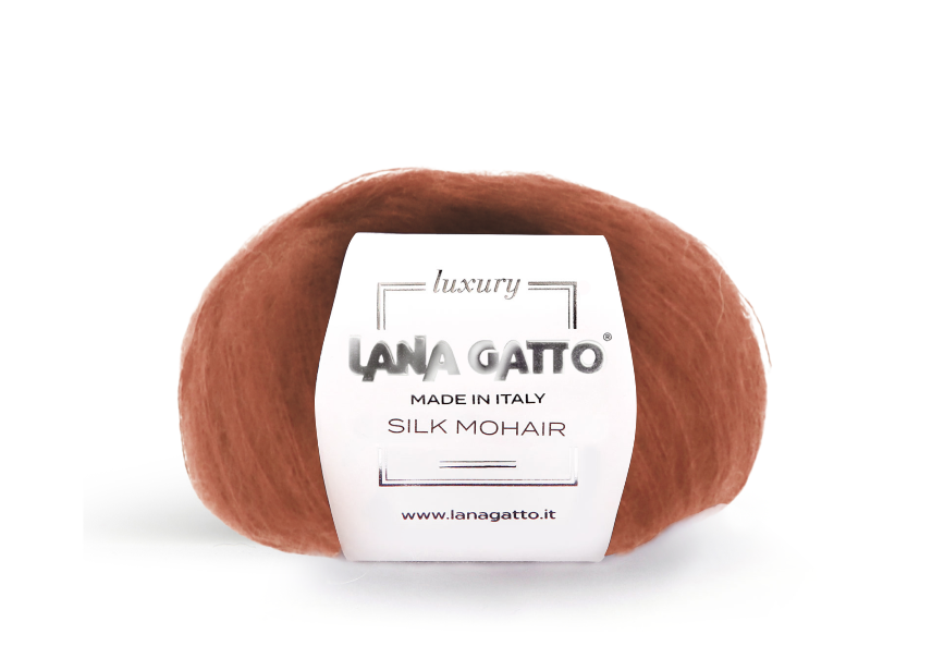 Lana Gatto Silk Mohair 30141 - Weiches Luxus Strickgarn aus Super Kid Mohair und Seide. Ideal für luftige Spitzen- und Strickprojekte.