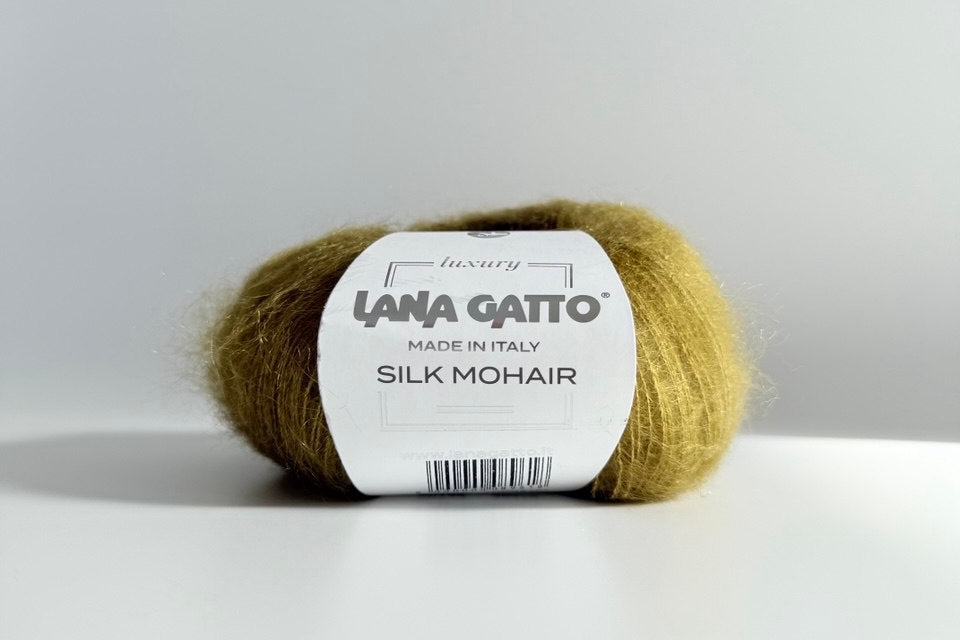 Lana Gatto Silk Mohair 30142 - Weiches Luxus Strickgarn aus Super Kid Mohair und Seide. Ideal für luftige Spitzen- und Strickprojekte.