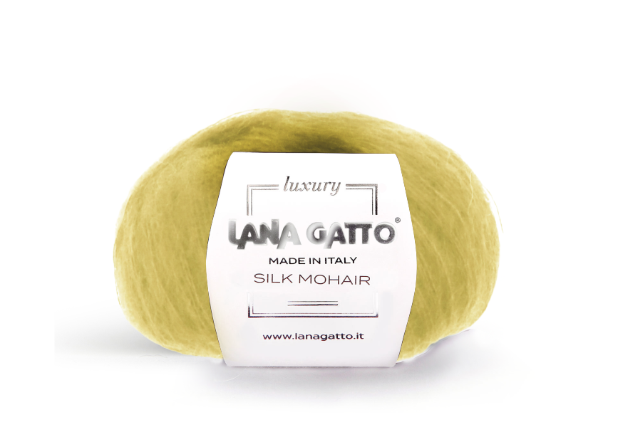 Lana Gatto Silk Mohair 30143 - Weiches Luxus Strickgarn aus Super Kid Mohair und Seide. Ideal für luftige Spitzen- und Strickprojekte.