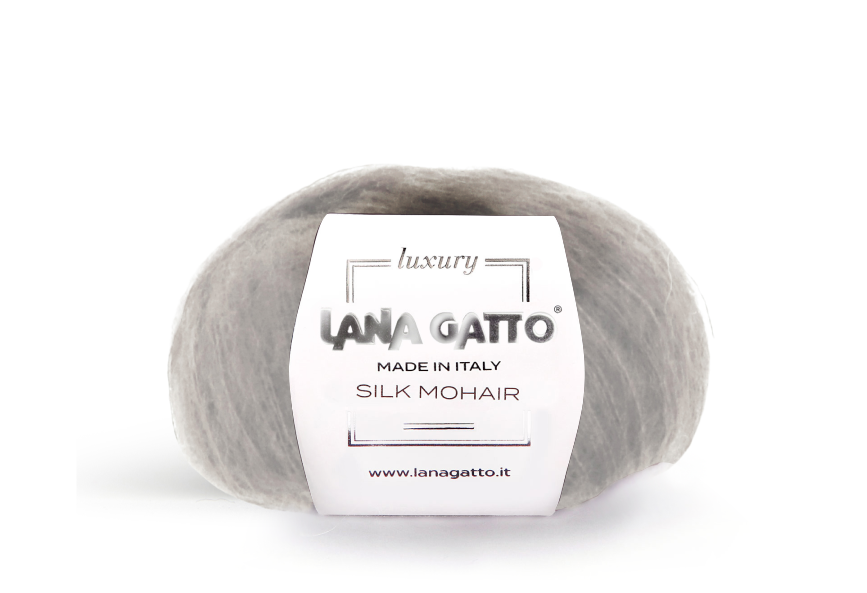 Lana Gatto Silk Mohair 30145 - Weiches Luxus Strickgarn aus Super Kid Mohair und Seide. Ideal für luftige Spitzen- und Strickprojekte.