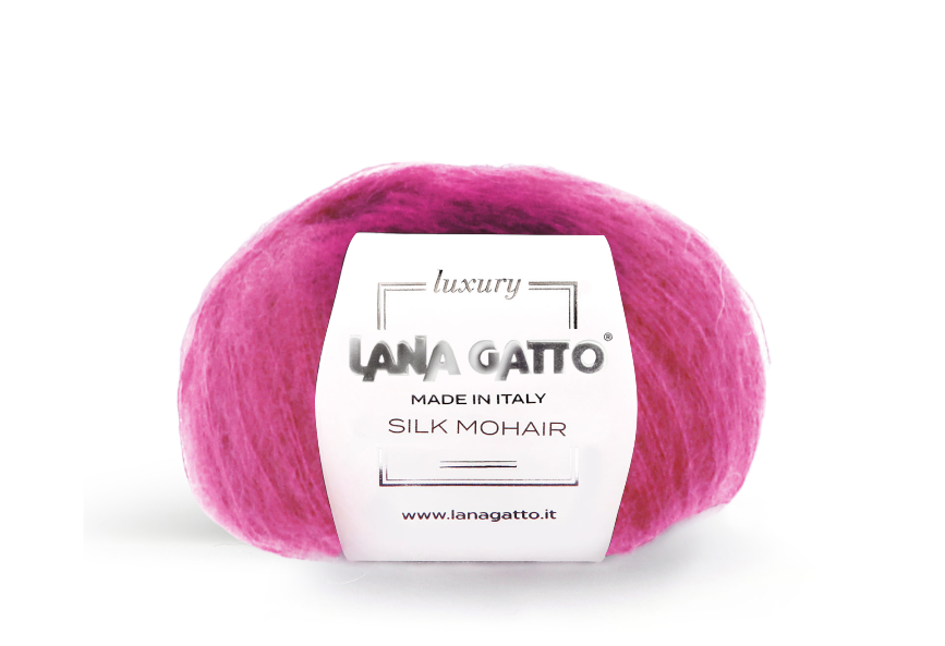 Lana Gatto Silk Mohair 30483 - Weiches Luxus Strickgarn aus Super Kid Mohair und Seide. Ideal für luftige Spitzen- und Strickprojekte.