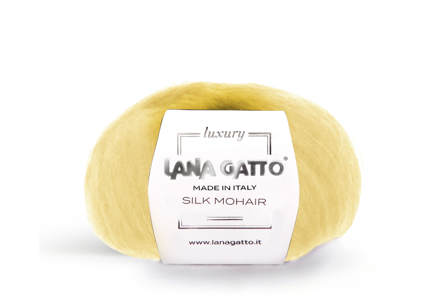 Lana Gatto Silk Mohair 30792 - Weiches Luxus Strickgarn aus Super Kid Mohair und Seide. Ideal für luftige Spitzen- und Strickprojekte.
