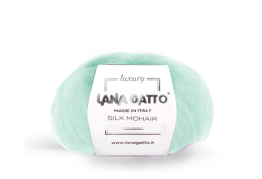 Lana Gatto Silk Mohair 30793 - Weiches Luxus Strickgarn aus Super Kid Mohair und Seide. Ideal für luftige Spitzen- und Strickprojekte.