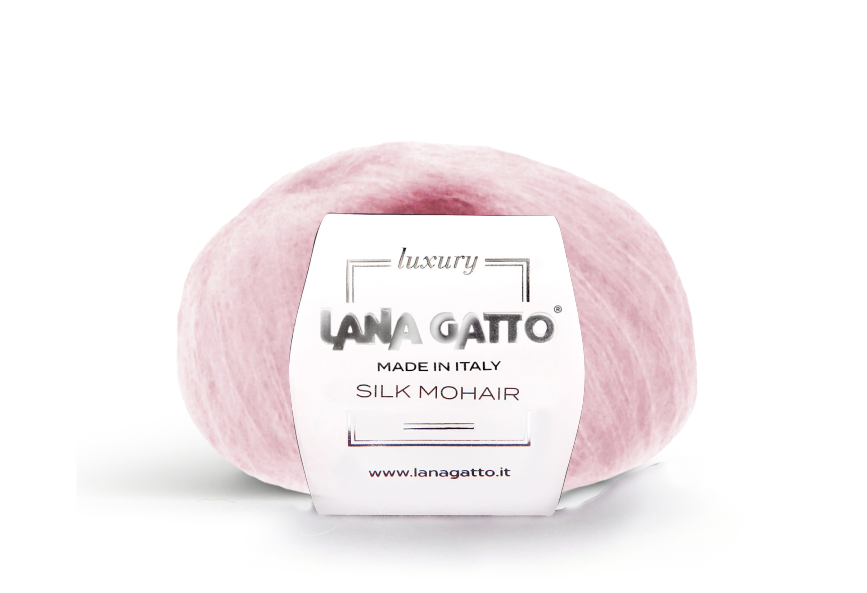 Lana Gatto Silk Mohair 30794 - Weiches Luxus Strickgarn aus Super Kid Mohair und Seide. Ideal für luftige Spitzen- und Strickprojekte.
