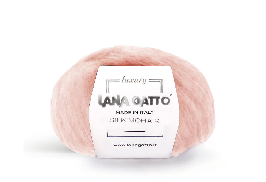 Lana Gatto Silk Mohair 6023 - Weiches Luxus Strickgarn aus Super Kid Mohair und Seide. Ideal für luftige Spitzen- und Strickprojekte.