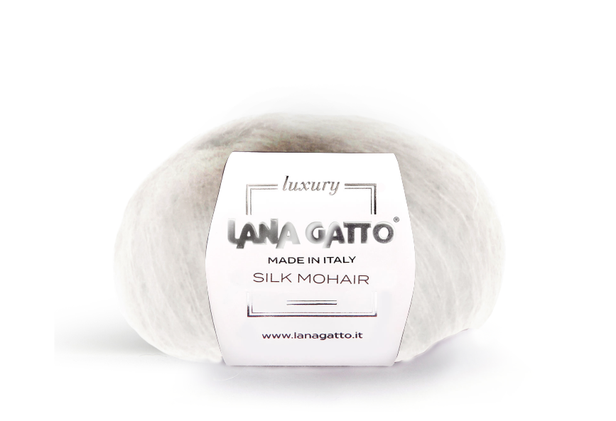 Lana Gatto Silk Mohair 6027 - Weiches Luxus Strickgarn aus Super Kid Mohair und Seide. Ideal für luftige Spitzen- und Strickprojekte.
