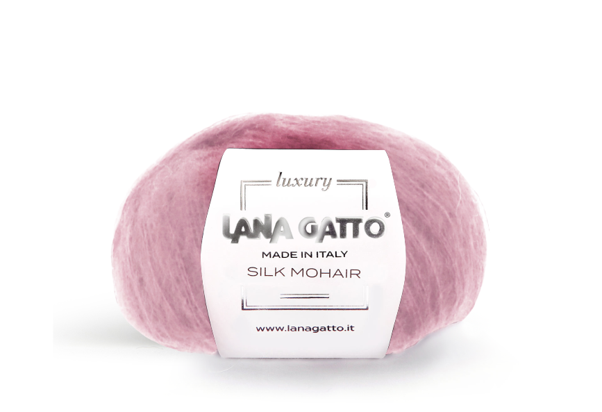 Lana Gatto Silk Mohair 7259 - Weiches Luxus Strickgarn aus Super Kid Mohair und Seide. Ideal für luftige Spitzen- und Strickprojekte.