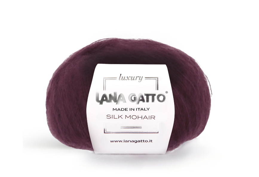 Lana Gatto Silk Mohair 7261 - Weiches Luxus Strickgarn aus Super Kid Mohair und Seide. Ideal für luftige Spitzen- und Strickprojekte.