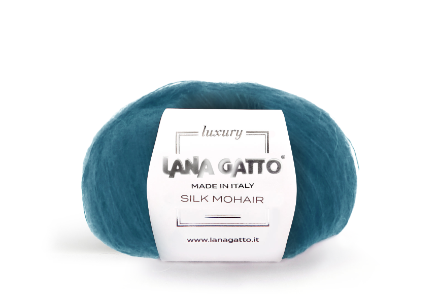 Lana Gatto Silk Mohair 7263 - Weiches Luxus Strickgarn aus Super Kid Mohair und Seide. Ideal für luftige Spitzen- und Strickprojekte.