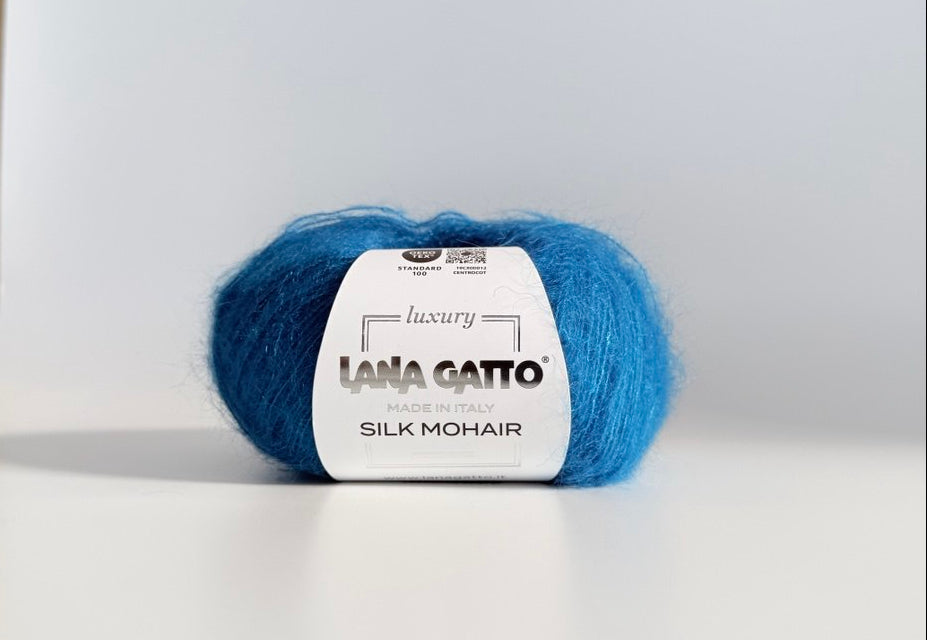 Lana Gatto Silk Mohair 7263 - Weiches Luxus Strickgarn aus Super Kid Mohair und Seide. Ideal für luftige Spitzen- und Strickprojekte.