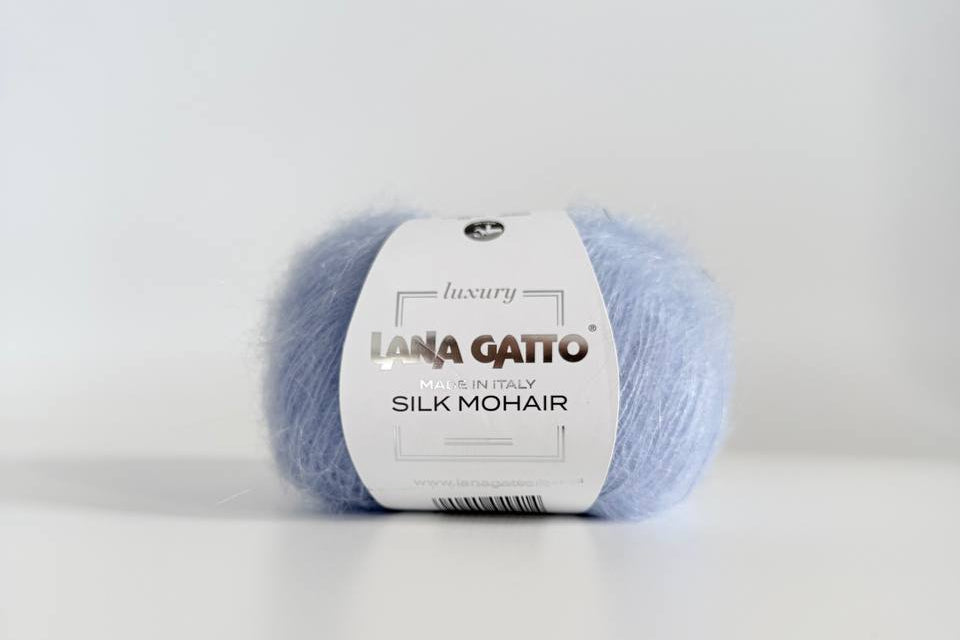 Lana Gatto Silk Mohair 7264 - Weiches Luxus Strickgarn aus Super Kid Mohair und Seide. Ideal für luftige Spitzen- und Strickprojekte.
