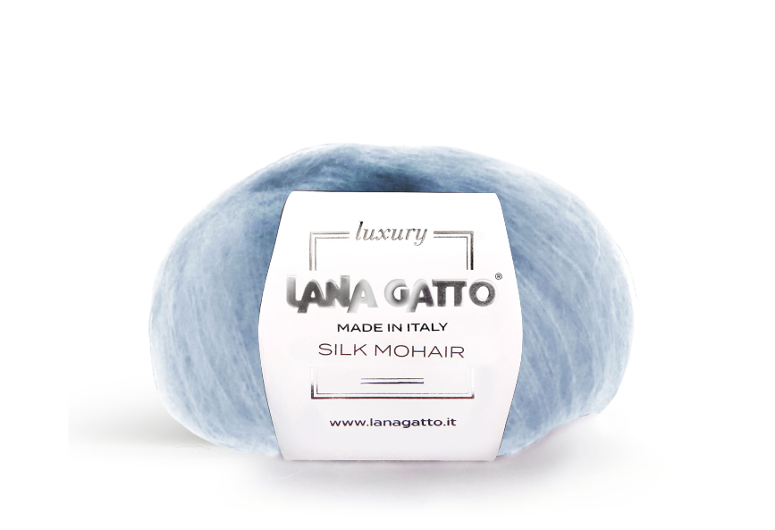 Lana Gatto Silk Mohair 7264 - Weiches Luxus Strickgarn aus Super Kid Mohair und Seide. Ideal für luftige Spitzen- und Strickprojekte.