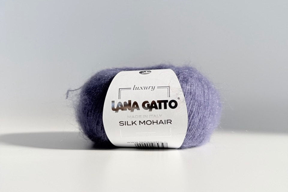 Lana Gatto Silk Mohair 9373 - Weiches Luxus Strickgarn aus Super Kid Mohair und Seide. Ideal für luftige Spitzen- und Strickprojekte.
