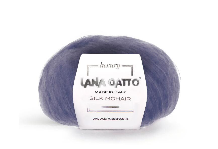 Lana Gatto Silk Mohair 9373 - Weiches Luxus Strickgarn aus Super Kid Mohair und Seide. Ideal für luftige Spitzen- und Strickprojekte.