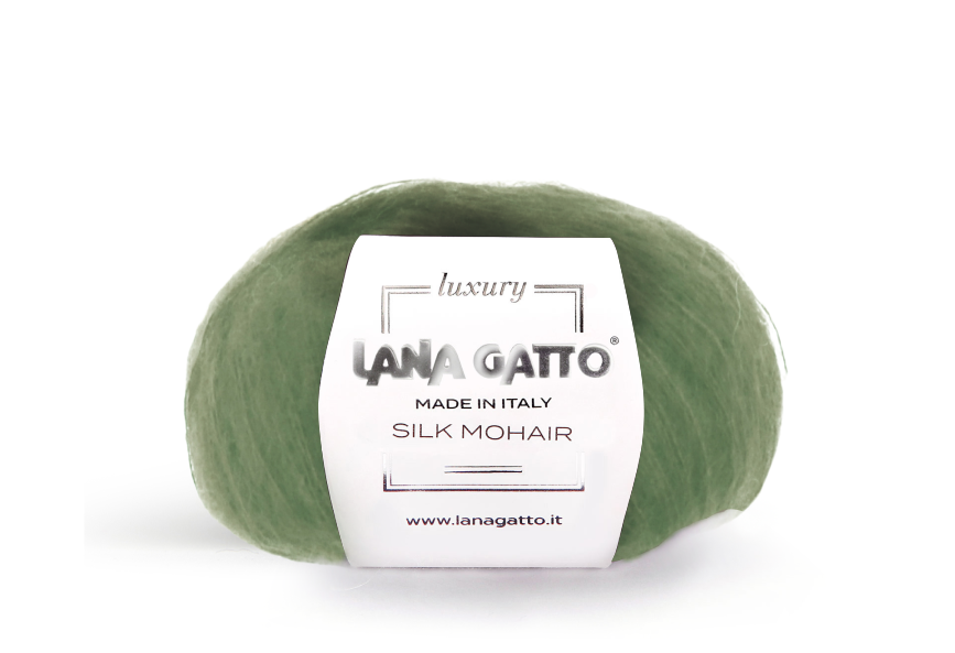 Lana Gatto Silk Mohair 9379 - Weiches Luxus Strickgarn aus Super Kid Mohair und Seide. Ideal für luftige Spitzen- und Strickprojekte.