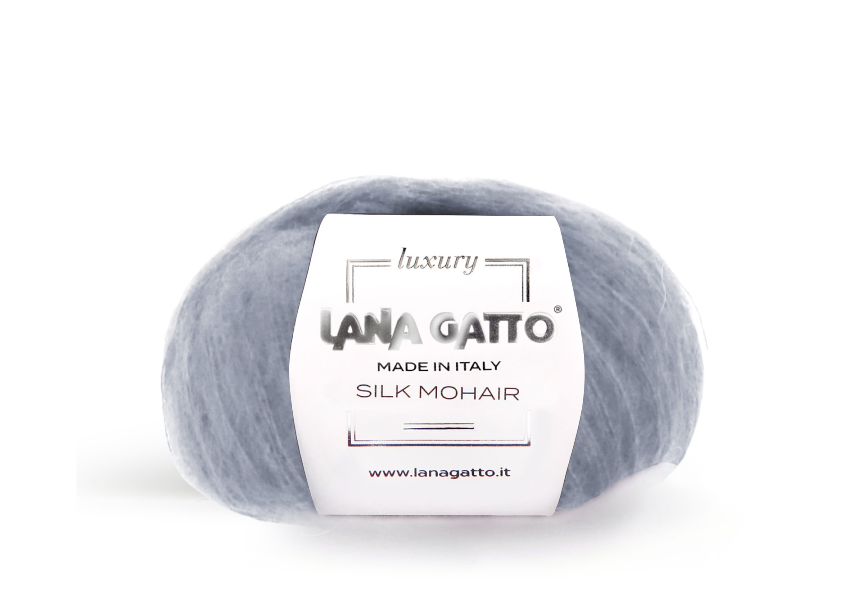 Lana Gatto Silk Mohair 9380 - Weiches Luxus Strickgarn aus Super Kid Mohair und Seide. Ideal für luftige Spitzen- und Strickprojekte.