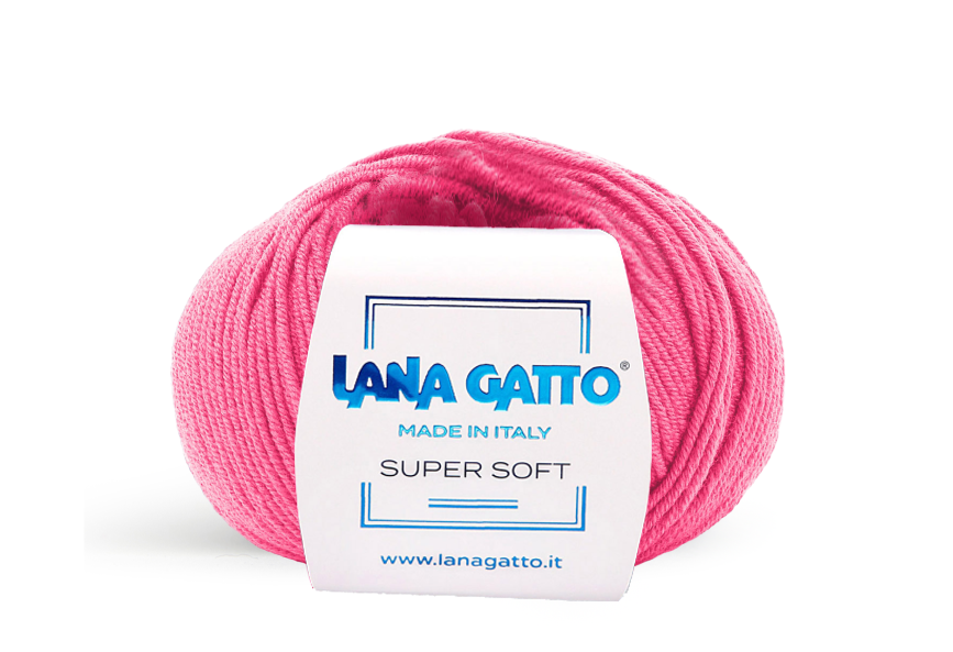 Lana Gatto Super Soft fluo A0900 - Weiches Garn aus 100% Extrafine Merino Wolle. Ideal für empfindliche Haut und Babykleidung.