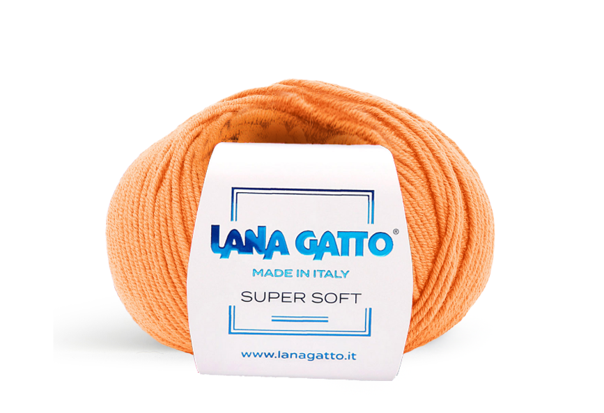 Lana Gatto Super Soft fluo A14472 - Weiches Garn aus 100% Extrafine Merino Wolle. Ideal für empfindliche Haut und Babykleidung.