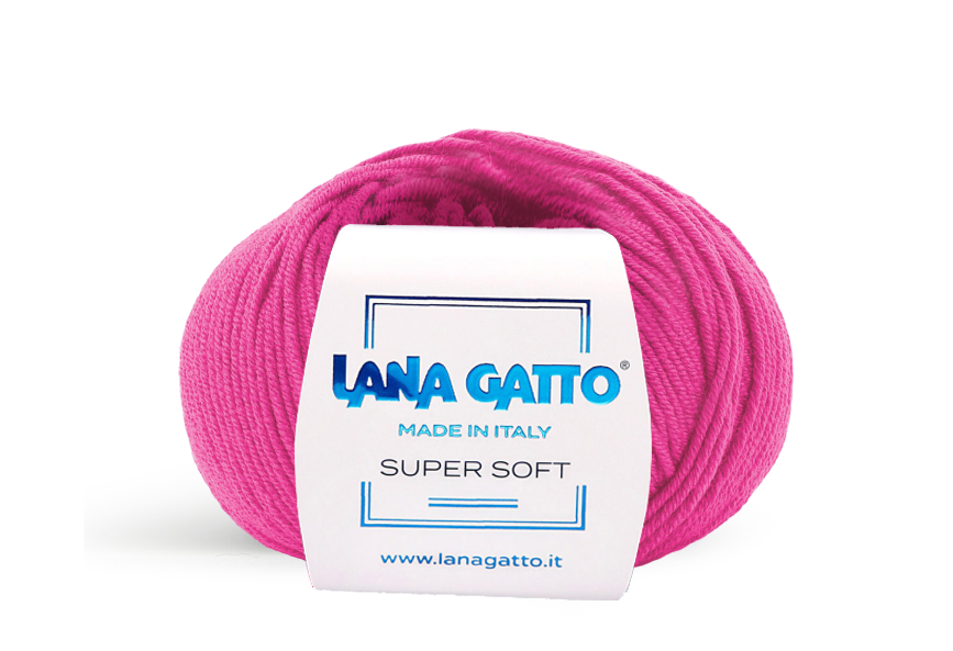 Lana Gatto Super Soft fluo A3088 - Weiches Garn aus 100% Extrafine Merino Wolle. Ideal für empfindliche Haut und Babykleidung.