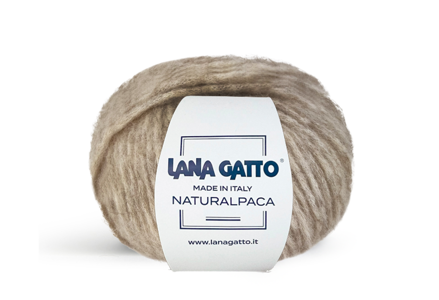 Lana Gatto Naturalpaca 31140 - Weiches Chainette-Garn aus Alpaka, Wolle & Baumwolle. Für leichte, formstabile Strickprojekte
