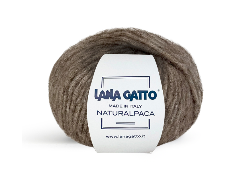 Lana Gatto Naturalpaca 31141 - Weiches Chainette-Garn aus Alpaka, Wolle & Baumwolle. Für leichte, formstabile Strickprojekte