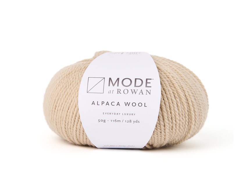 Alpaca Wool Garn MODE at ROWAN Premium-Strickgarn aus Alpaka und Schurwolle, ideales Naturgarn für warme Winterkleidung, Damenmode, Strickpullover, Cardigans und Accessoires, atmungsaktiv, weich und gleichzeitig formstabil für moderne, langlebige und hochwertige Handmade Strickmode