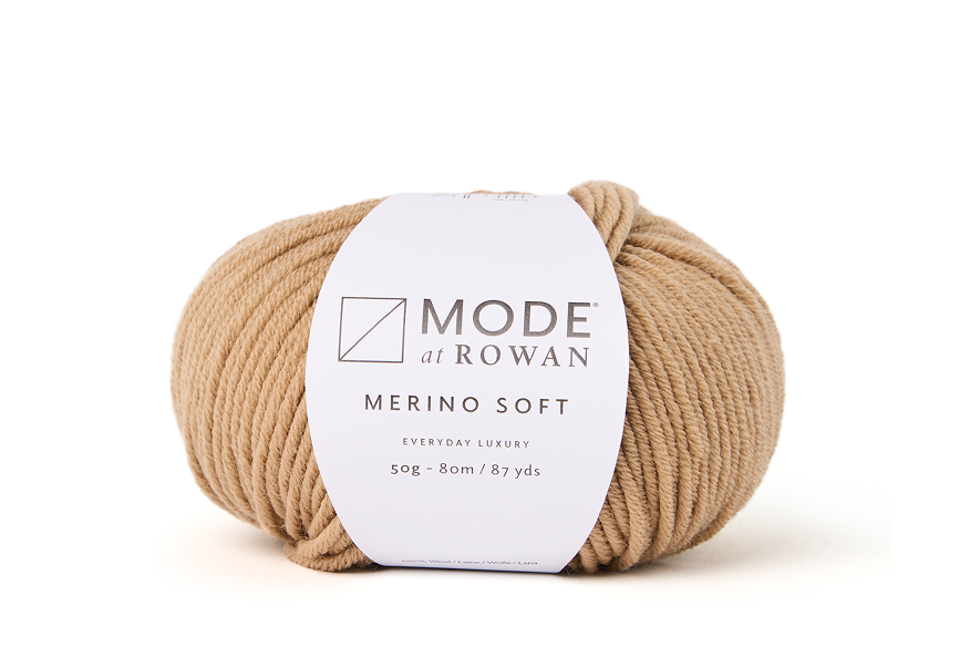 Premium Strickgarn MODE at ROWAN Merino Soft aus reiner Merinowolle, superweiches und pflegeleichtes Garn für langlebige Strickmode, ideal für Schals, Mützen, Pullover und moderne Handmade Fashion