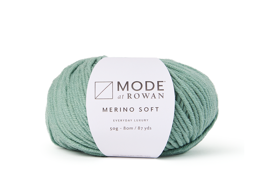 Hochwertiges MODE at ROWAN Merino Soft Garn für Stricken und Häkeln, 100% Merinowolle Superwash, perfekt für schnelle Strickprojekte wie Mützen, Schals und Loops sowie elegante Damen- und Herrenmode