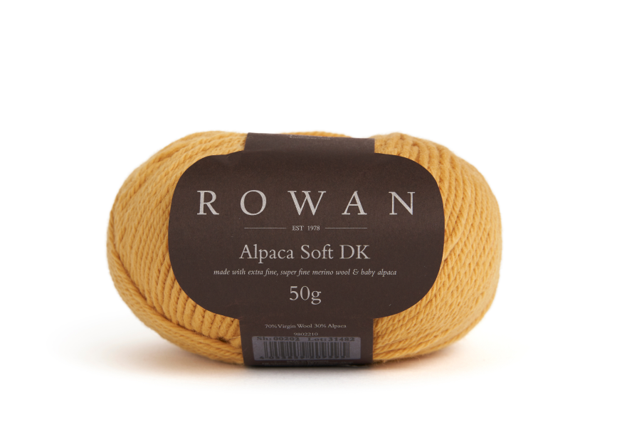 ROWAN ALPACA SOFT DK hochwertiges Strickgarn aus 70 % extrafeiner Merinowolle und 30 % Baby Alpaka für weiche Pullover, Cardigans und Accessoires